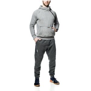Men's Heather Gray Hooded Sweatshirt & Joggers Set